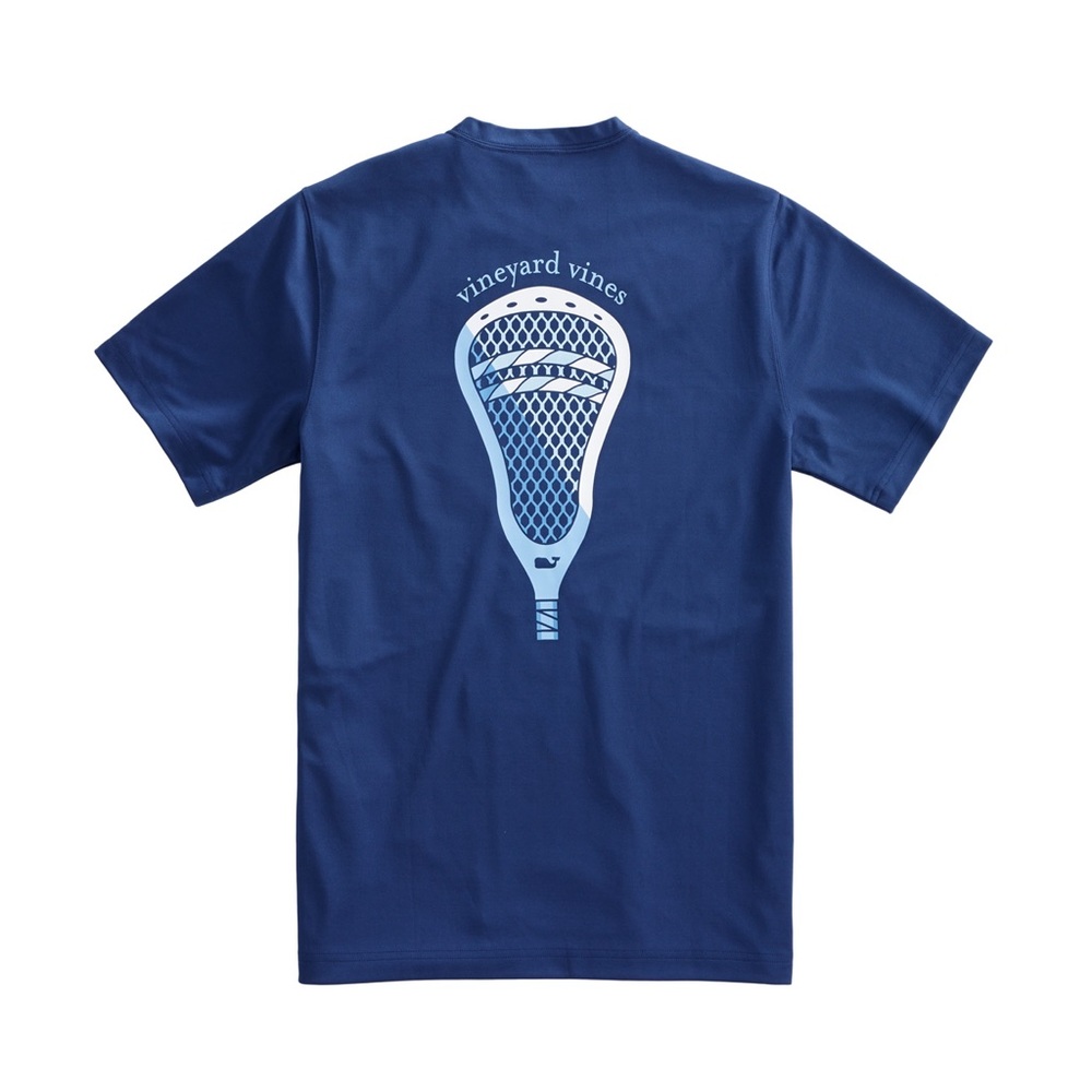 Vineyard Vines Navy Performance Lacrosse Short Sleeve Shirt Youth 12/14